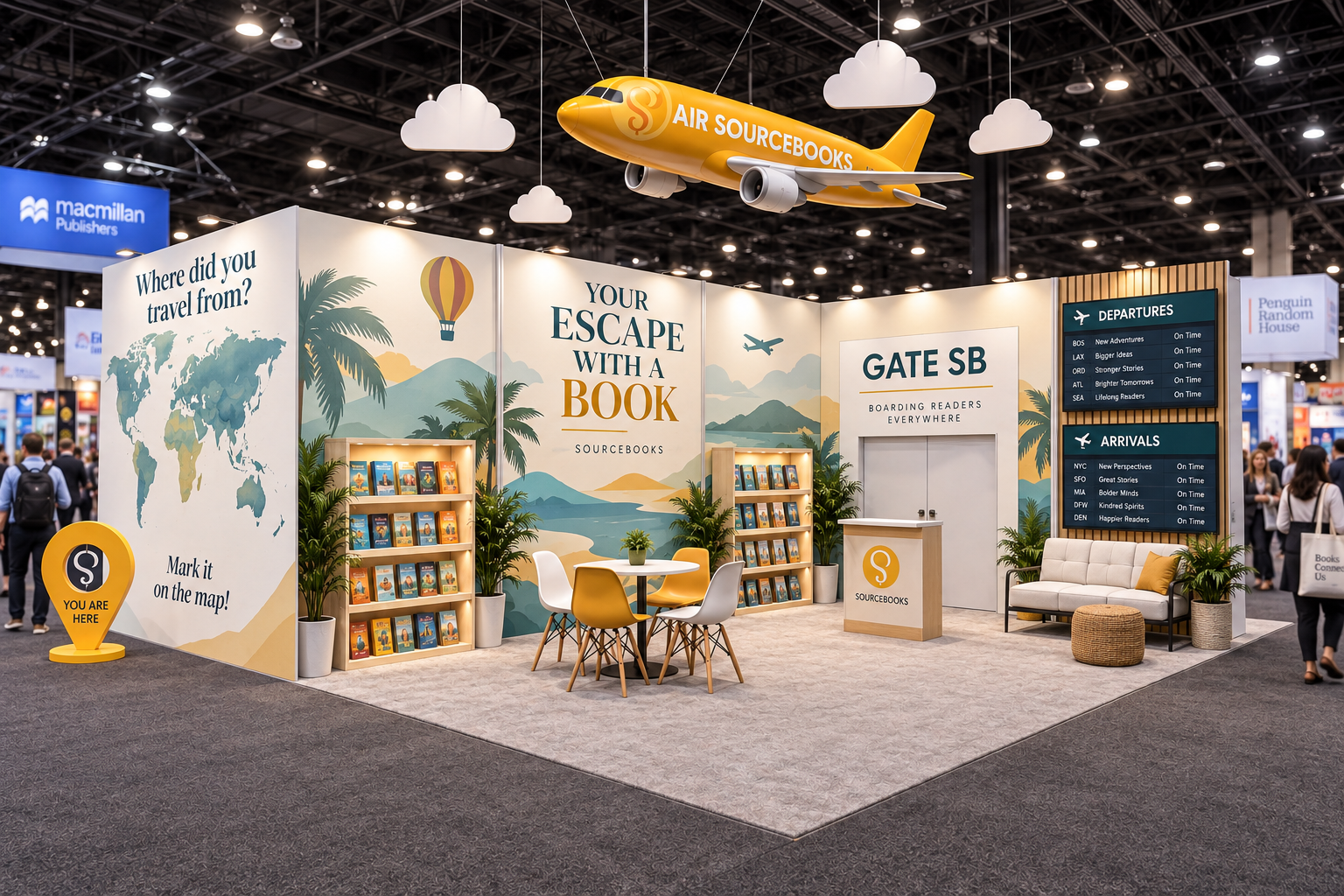 Photographic booth at a live trade show